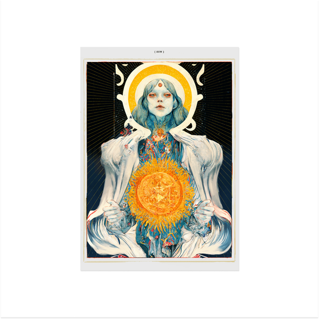 Postcard Sad Head, Sun & Moon series