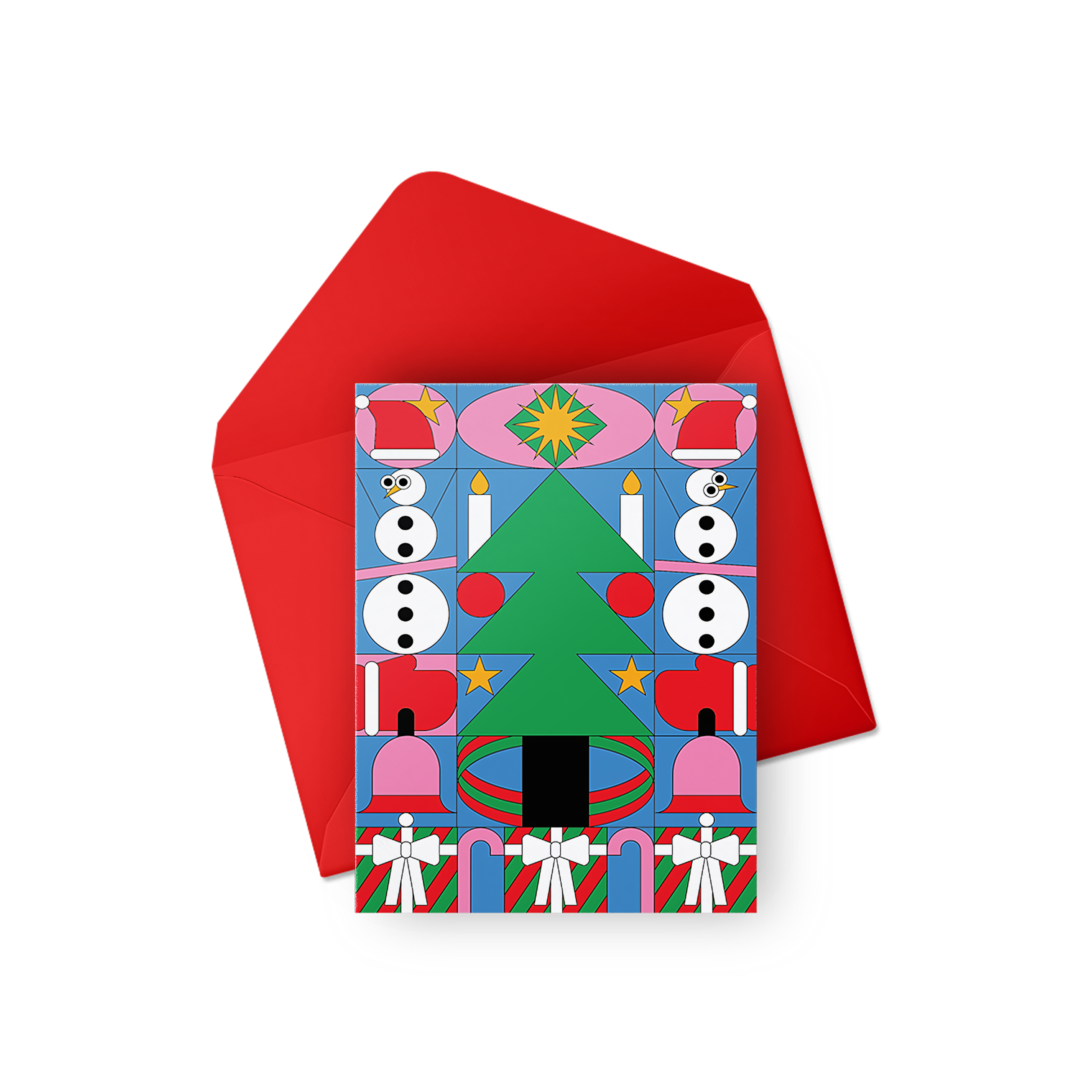 "Christmas Tree Graphic" Postcard