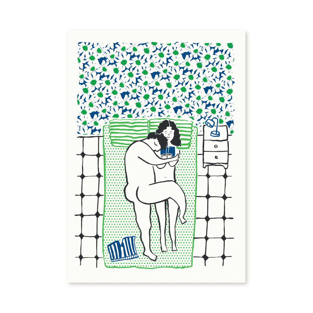 "Home Is Not A Place" Risograph Painting