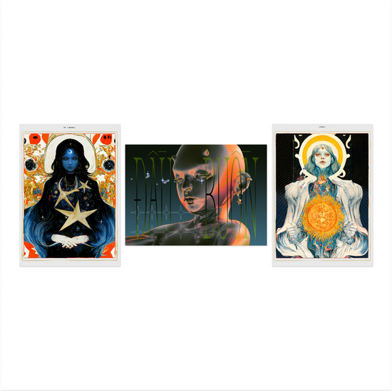 Postcard Sad Head, Sun & Moon series