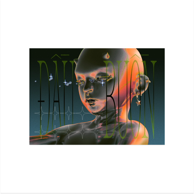 Postcard Sad Head, Sun & Moon series