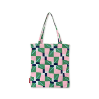 Totebag "Pink Green Pinwheel"