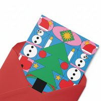 "Christmas Tree Graphic" Postcard