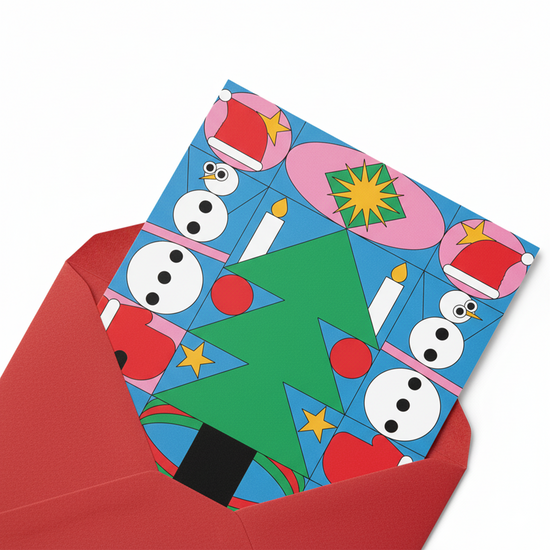 "Christmas Tree Graphic" Postcard