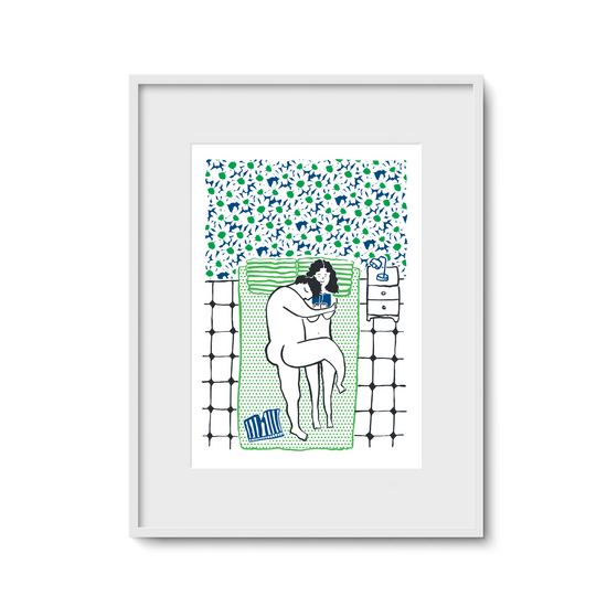 "Home Is Not A Place" Risograph Painting