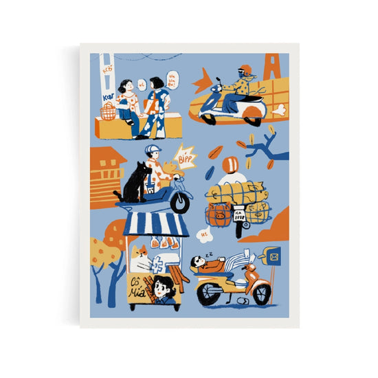 Postcard "Vietnamese Street Life"